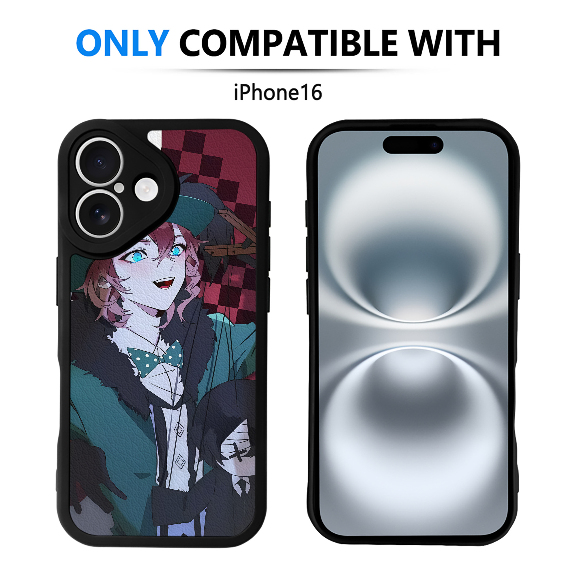 （画像用） 文豪ストレイドッグス Bungo Stray Dogs 【iPhone 16シリーズ対応】シリコンスマホケース（レザー調） 材質：シリコン